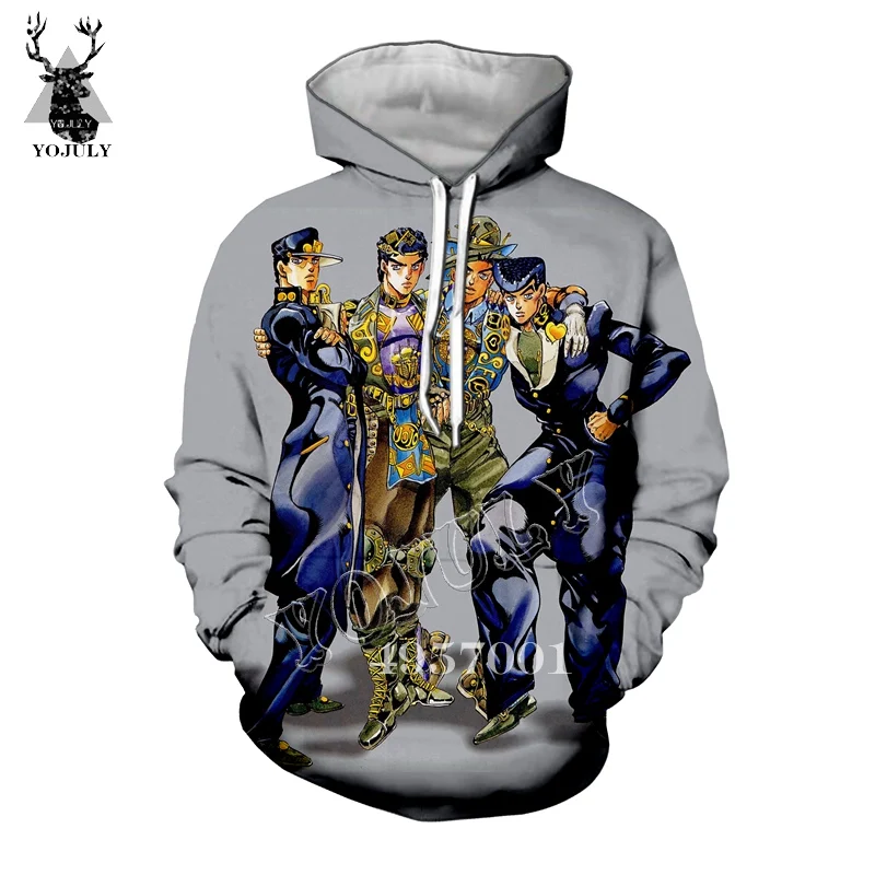 12 YOJULY аниме JoJo невероятное приключение 3D из двух предметов: толстовка с капюшоном и рисунком котенка Для мужчин трикотажный свитер; модная обувь унисекс; Повседневное в уличном стиле с капюшоном топы Y280 - Цвет: 12