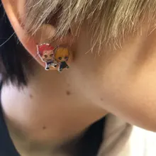 2020 Anime nuevo a tiempo completo-Huntter personajes Kawaii dibujos animados artesanía de resina epoxi joyería pendientes de regalos