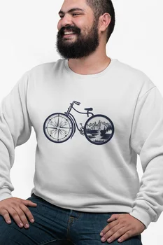 

Angemiel Wear Bicycle Tekerinde Compass Mountain White Men 'S Sweatshirt