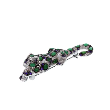 

Silver brooch with cubic zirconium sunlight