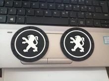 2 uds coche posavasos Anti-Slip Pad epoxi Copa Mat estilo de coche para Peugeot 107, 108, 206, 207, 308, 307, 407, 508, 2008, 3008 RCZ