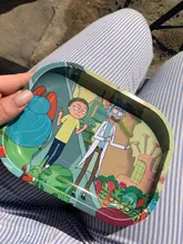 Herb-Grinder Rolling-Tray Tobacco-Storage-Plate Smoking-Accessories Metal Tin 18cm--14cm