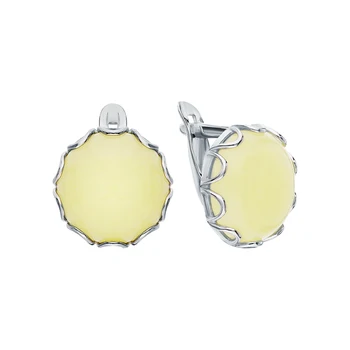 

Silver earrings with sunlight crystal jewelry sample 925