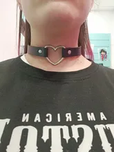 Gargantilla de piel sintética con forma de corazón para mujer, collar con estilo, joyería punk, y novia regalo de boda, 2019
