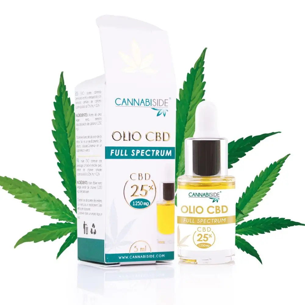 Cbd масло полный спектр 1250 или 2250 мг конопли Сделано в Италии оливковом масле
