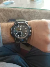 Smael Relojes Deportivos de Marca para Hombre con Doble Pantalla Analógica Digital Led Relojes de Pulsera de Cuarzo Electrónicos Reloj Militar de Natación Impermeable