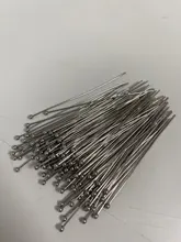 No se destiñe 100 unids/lote 20-70mm 316 pernos de bola de acero inoxidable hallazgos cabeza de bola pines para la fabricación de joyería DIY suministros Accesorios