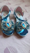 Disney-sandalias de princesa Frozen 2 para niñas, zapatos de cristal, tacón alto, pasarela, espectáculo