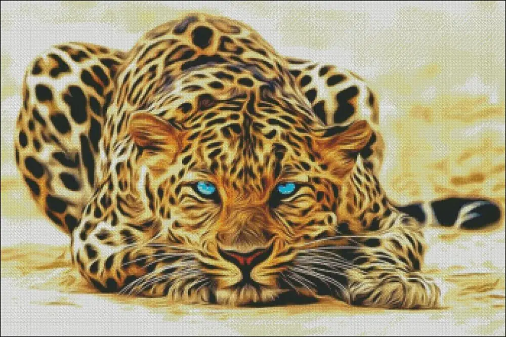 Safari Leopard-счетный Набор для вышивания крестиком-рукоделие ручной работы для вышивания 14 ct Наборы для вышивания крестиком DMC цвет