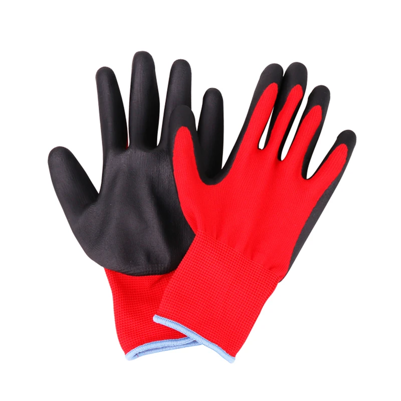 Механические перчатки GMG красные полиэфирные оболочки черные нитриловые поролоновые покрытия рабочие защитные перчатки рабочие перчатки для мужчин и женщин