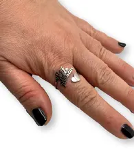 Letdiffery-anillos de acero inoxidable ajustables para mujer, joyería familiar con 3 nombres, regalos de cumpleaños únicos