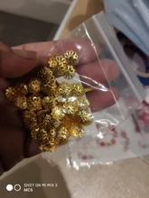 Cuentas de pétalos de flores doradas y plateadas, copas espaciadoras de extremo a granel, cuentas de abalorios, gorros para fabricación de joyas, accesorios, suministro DIY, 9mm, 200 Uds.
