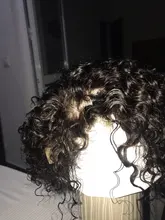 Pelucas de encaje frontal de corte pixie Bob, 150, 180, 250%, rizado, cabello humano con cierre de encaje Remy prearrancado