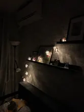 LED String Lamps Light-Fairy-Garland Wood-House Decoration Wedding Holiday-Room Party