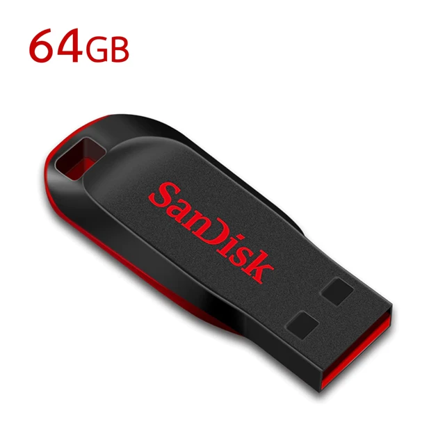 Original Sandisk flash drive cruiser blade memory capacity 64GB for USB  input pen drive SanDisk memory pen drives pen drives