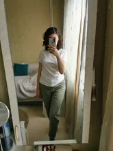 Women's T-Shirts Short-Sleeves Tops Woman Solid-Color 100%Cotton Brand-New for Female