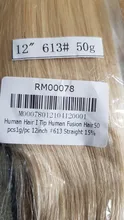 Addbeauty-extensiones de cabello humano Remy para mujer, conjunto de extensiones de cabello humano brasileño de 0,8g, 1g, 50 Uds.