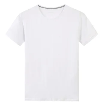 

Men and women cotton summer short section solid color men and women basic T-shirt plain crew neck