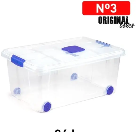 Caja de almacenamiento, TRANSPARENTE, 16 Litros, sin ruedas, PLASTIC FORTE  - AliExpress