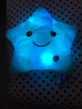 34CM Creative Toy Luminous Pillow Soft Stuffed Plush Glowing Colorful Stars Cushion Led