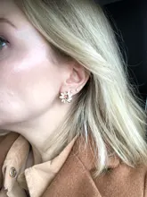 Stud-Earrings Jewelry Circle Opal Elegant Party-Girls Exquisite Woman Luxury Classic