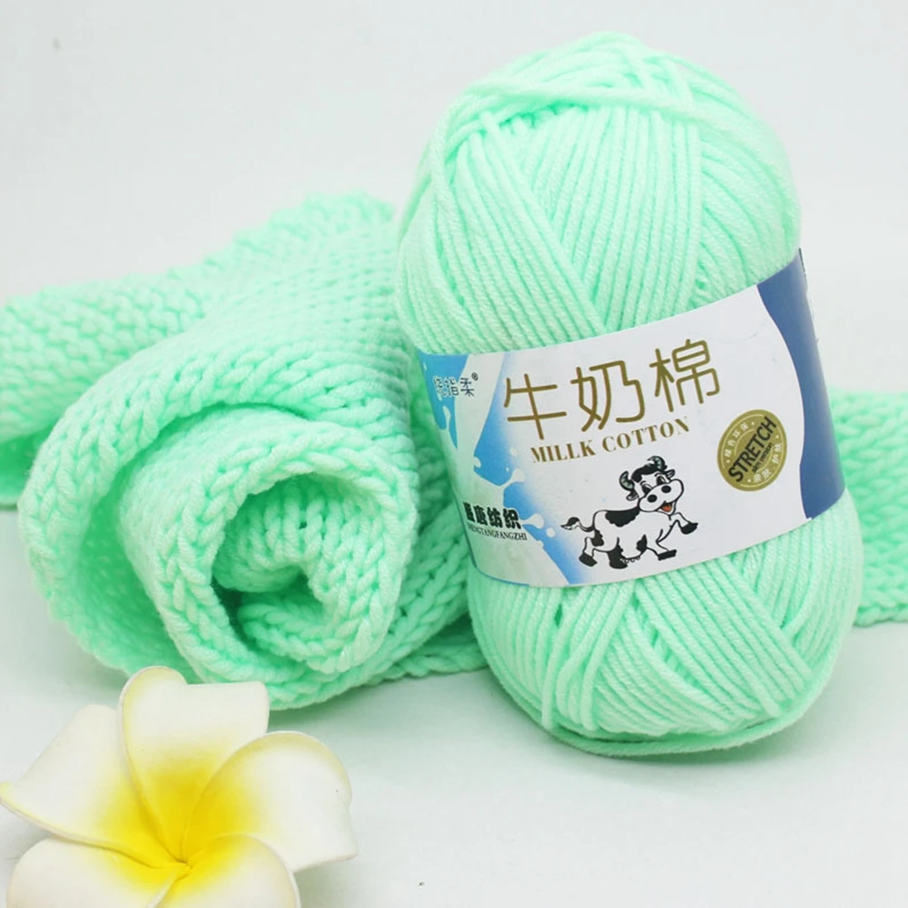 50g 5ply Milk Cotton Knitting Wool Yarn Needlework Dyed Lanas For Crochet Craft Sweater Hat Dolls Sewing Knitting Tools 6