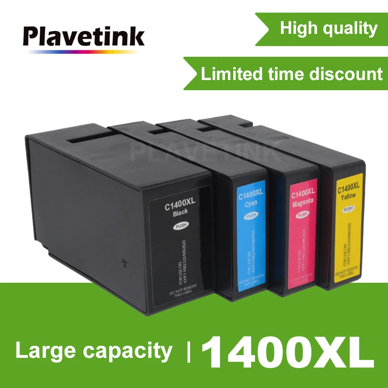 Plavetink 4 цвета полный картридж PGI-1400 XL совместимый для Canon PGI1400 MAXIFY MB2340 MB2040 MB2140 MB2740 с чипами
