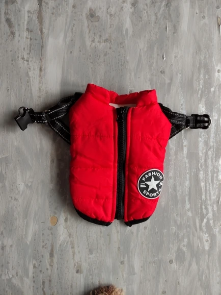 Waterproof Dog Jacket with Harness | Warm Coats for Small Dog photo review