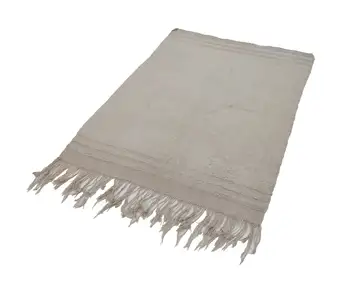 

118x162 Cm Beige Handmade Vintage Tulu Rug-4x5 Ft