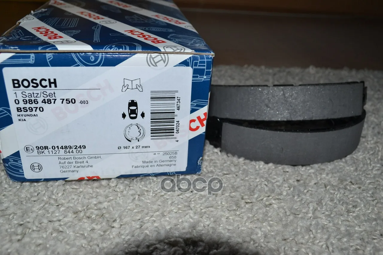 Колодки Тормозные Барабанные Bosch арт. 0986487750