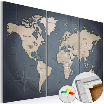 

Pictures of Cork-Anthracitic World [Cork Map] - 90x60 cm