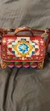 De Lujo bolso de diseño para invierno hembra f diseñador de moda de lujo bolsos bolsas de mujeres Miss Sicilia flores damas Floral verano