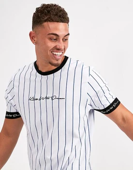 

Kings Will Dream Clifton White Pinstripe Full Stripe T-Shirt