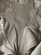 Pullover Skirt Beige-Suit Pleated LANMREM Green Long-Sleeved Round-Neck Casual Top Fashion