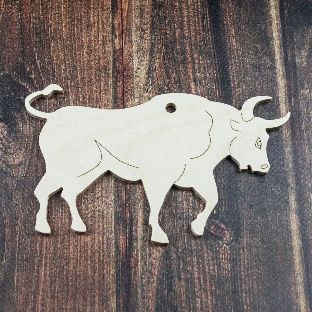 Figurine bull symbol 2021 year Christmas decoration set 5 pieces | Дом и сад
