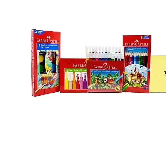 Faber-Castell Set Di 4 Colori Set Di Pennarelli In Feltro Set Di Colori A Secco Lunghi Set Di Pastelli Set Di Pastelli Set Di Pennarelli Artistici Per