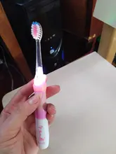 Seago-cepillo de dientes eléctrico para niños, boquillas de repuesto con recordatorio inteligente, luz LED, suministro de batería, Sónico, 3 años +