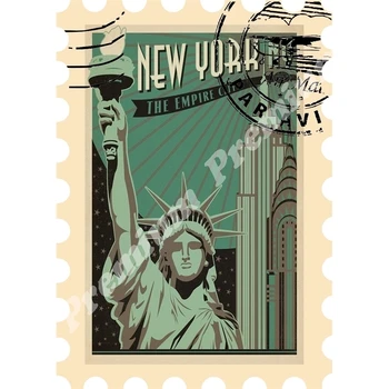 

New York souvenir magnet vintage tourist poster
