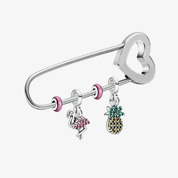 

Kakany 2020 New High-quality Summer Fashion Brooch, Pineapple, Flamingo, A Symbol Of Perfect Charm, Female Diy Bracelet Jewelry