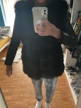 Fur Vest Coat Jacket Gilet Faux-Fox Winter Women Fashion Luxury Warm 4XL High-Quality