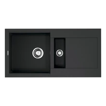Мойка для кухни Omoikiri Sakaime 86-2-BL Tetogranit(Черный)(Устойчивая к царапинам, термостойкая, встраиваемая, перели