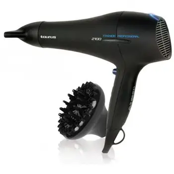 

DRYER TAURUS FASHION PRO 2100 2000W 2 SPEEDS 3 TEMPERATURES FILTER REMOVABLE/CONCENTRATOR/DIFFUSER BLACK