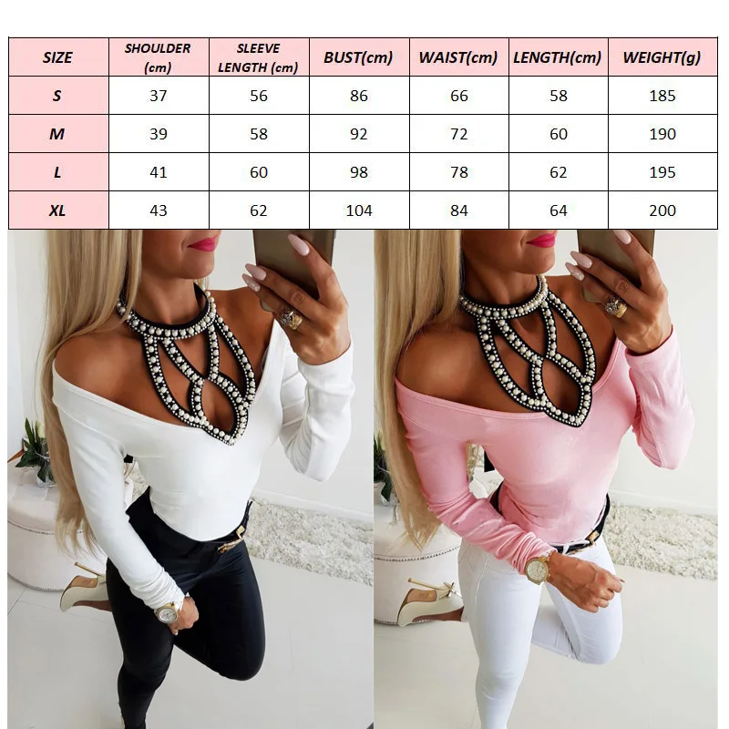 2020 Sexy Women Pullovers Blouses Spring Slash Neck Hollow Out Off Shoulder Casual Ladies Tops S-XXL 2020 Sexy Women Pullovers Blouses Spring Slash Neck Hollow Out Off Shoulder Casual Ladies Tops S-XXL