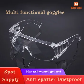 

PC-Safety Glasses Eye Protection Anti-Dust&Shock Goggles Transparent Eyepiece Chemical Gafas Proteccion fashion wear