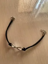 OBSEDE-pulsera de cuero tejido a mano con cuerda infinity para mujer, Color plateado, cuero de terciopelo coreano, 15 colores