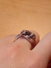 Anillo de serpiente Chapado en plata y Rattlesnake para hombre y mujer, Joyería Moderna de estilo Hip Hop, Punk, para fiesta y motocicleta