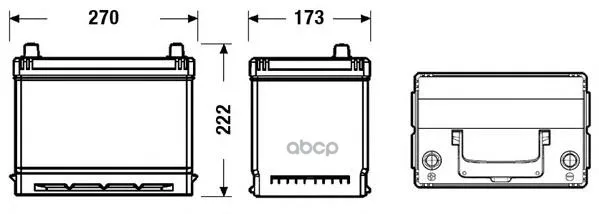 Аккумуляторная Батарея 70ah Deta Power 12 V 70 Ah 540 A Etn 1(L) B9 266x172x223mm 18.4kg DETA арт. DB705