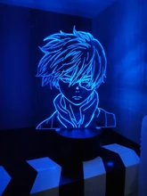 Lamp Bedroom-Decor Gift Led-Night-Light Acrylic Academia Face-Design Anime Shoto Todoroki
