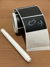 Etiquetas adhesivas para pizarra, con bolígrafo de tiza para tarros de cocina, pegatinas extraíbles e impermeables
