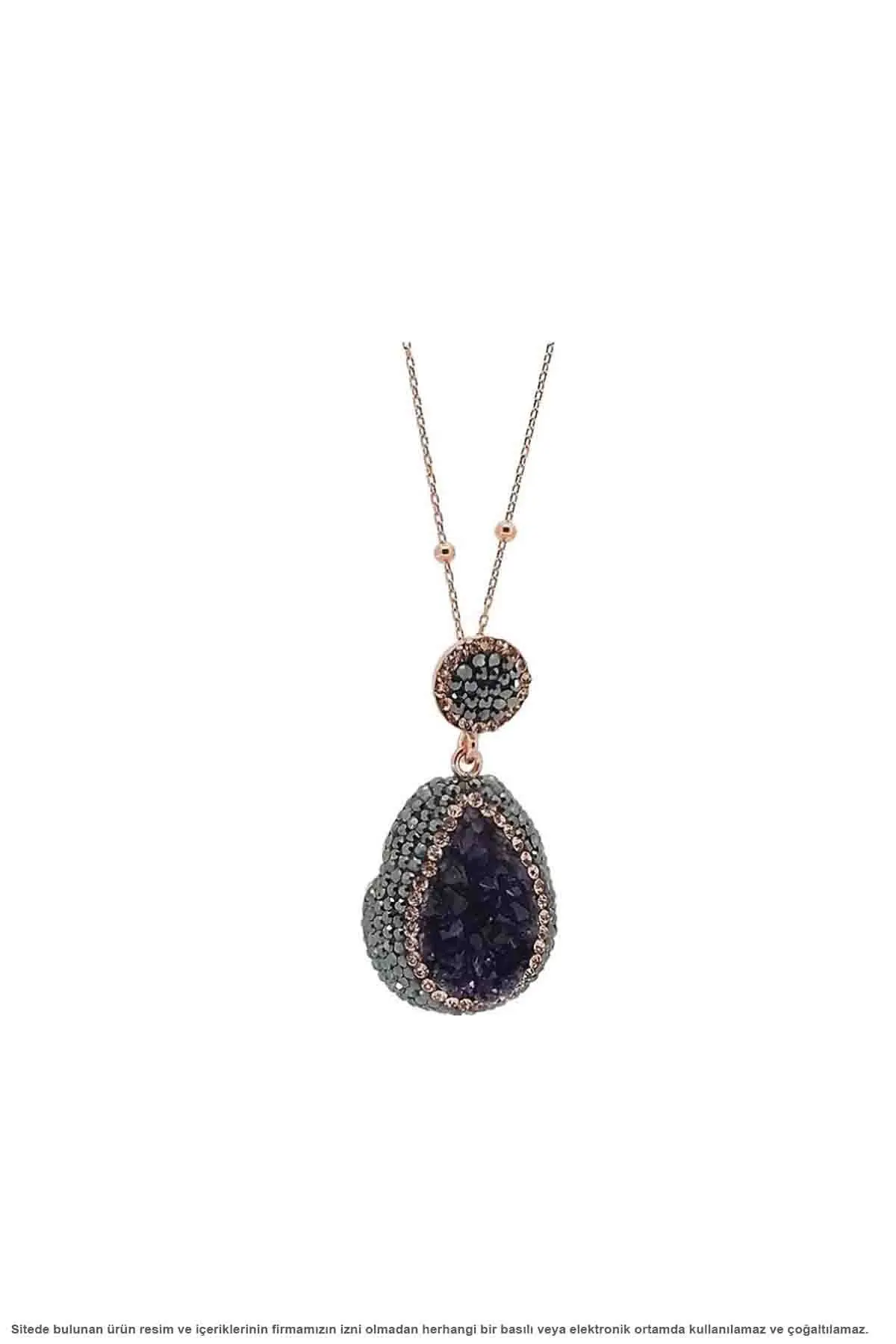

Silver Swarovski Natural Stone Necklace